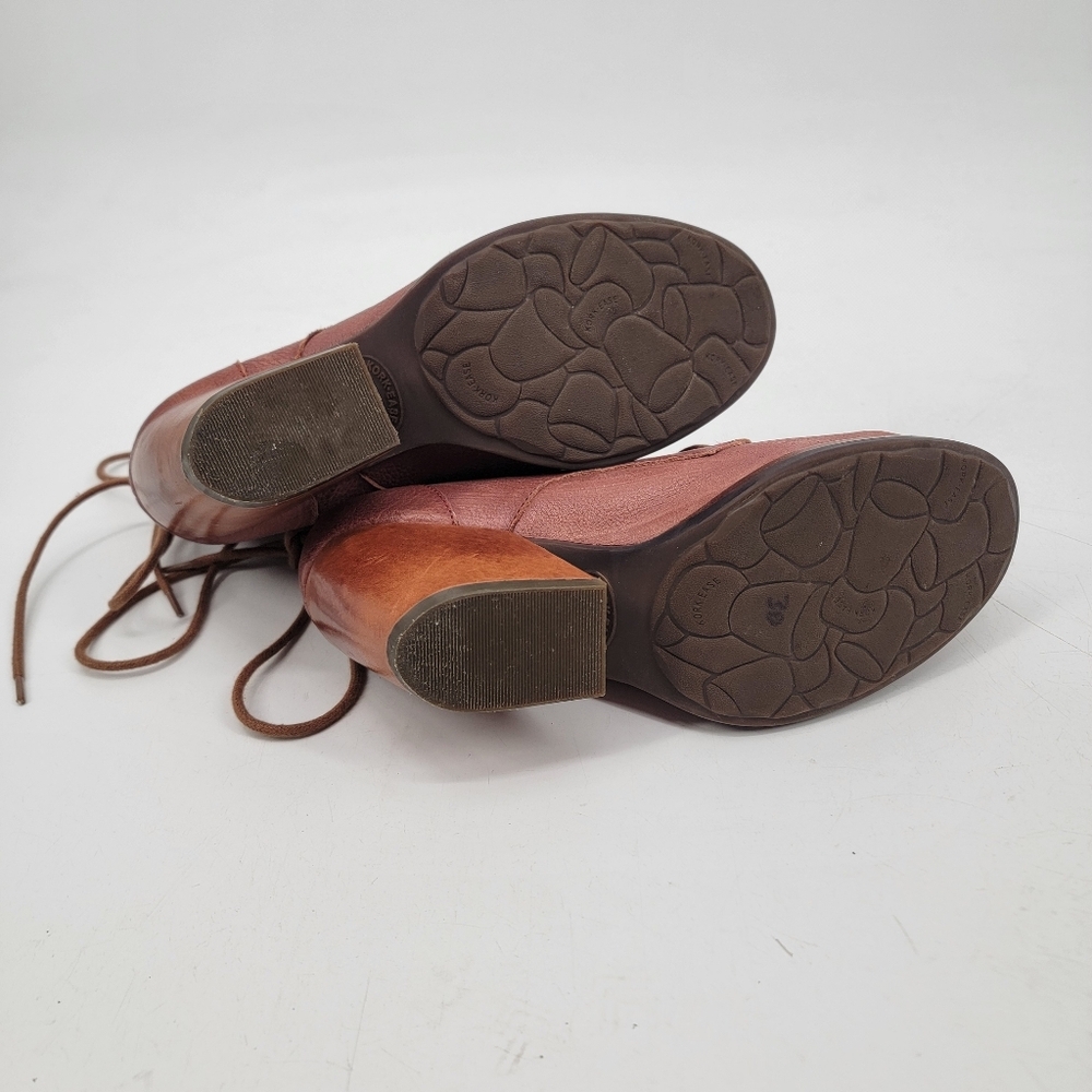 Kork Ease Kalpana Granny Lace Up Leather Boots Size 8 Brown Acadmia Romantic - Picture 9 of 16